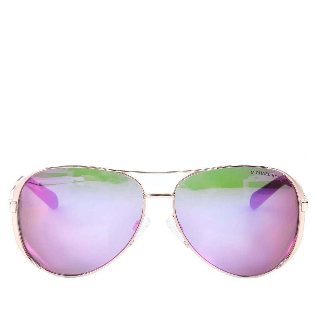 Michael Kors MK5004-10034V Sunglasses CHELSEA ROSE GOLD w/PURPLE MIRROR 59mm