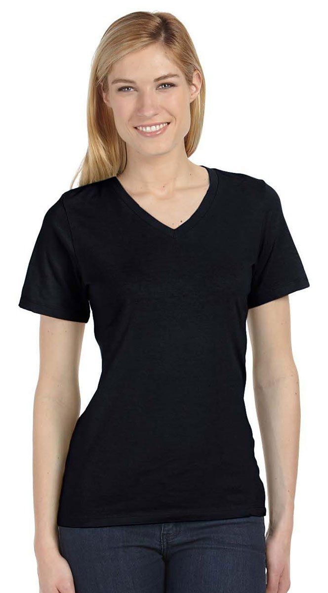 Ladies Relaxed Jersey V-Neck T-Shirt - BERRY - S(D0102H782JP)