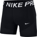Nike Women's Pro 5 Training Short (Black/White, Medium)