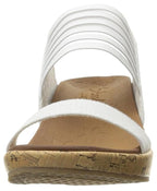 Skechers Cali Women's Beverlee Smitten Kitten Wedge Sandal,Off-White Cork,10 M US