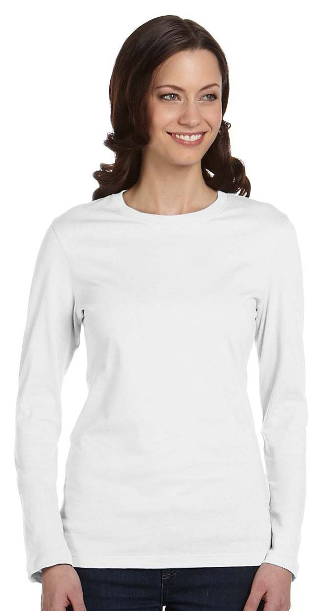Ladies Jersey Long-Sleeve T-Shirt - BLAcK - S(D0102H78KMX)