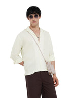 The Indian Garage Co Mens Relaxed Fit Embroidered Cuban Collar Long Sleeves Resort Sweater
