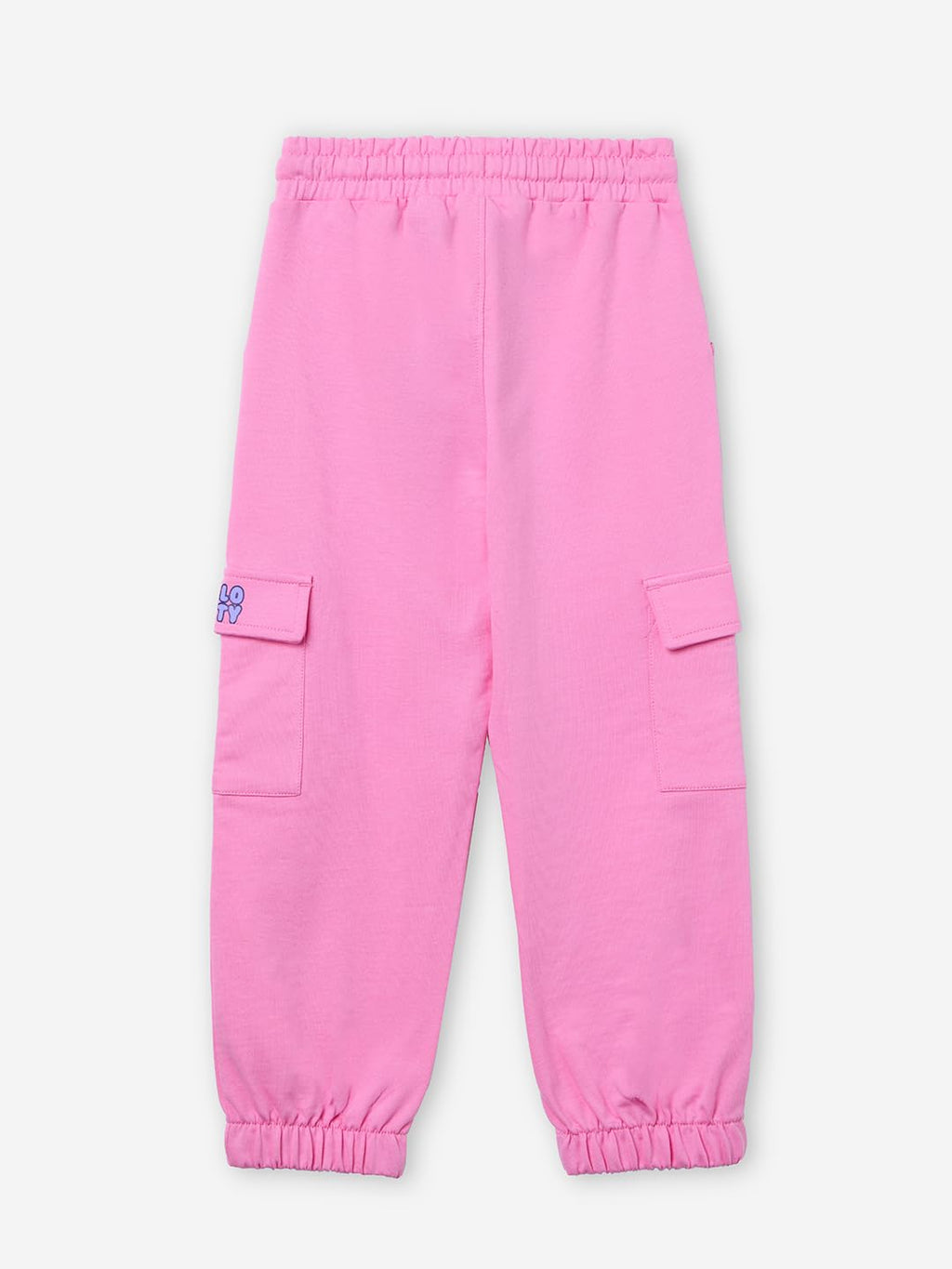 The Souled Store Hello Kitty: Unicorn Girls Drawstring Pink Printed Cotton Joggers (2-8 Yrs)
