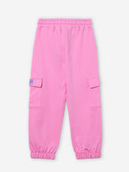 The Souled Store Hello Kitty: Unicorn Girls Drawstring Pink Printed Cotton Joggers (2-8 Yrs)
