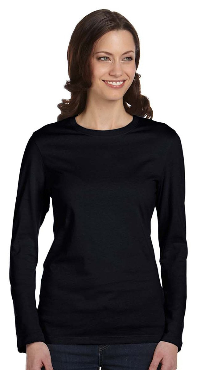 Ladies Jersey Long-Sleeve T-Shirt - BLAcK - S(D0102H78K82)