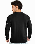 Eyebogler MenS Round Neck Solid Regular Fit Full Sleeve T-Shirt Black