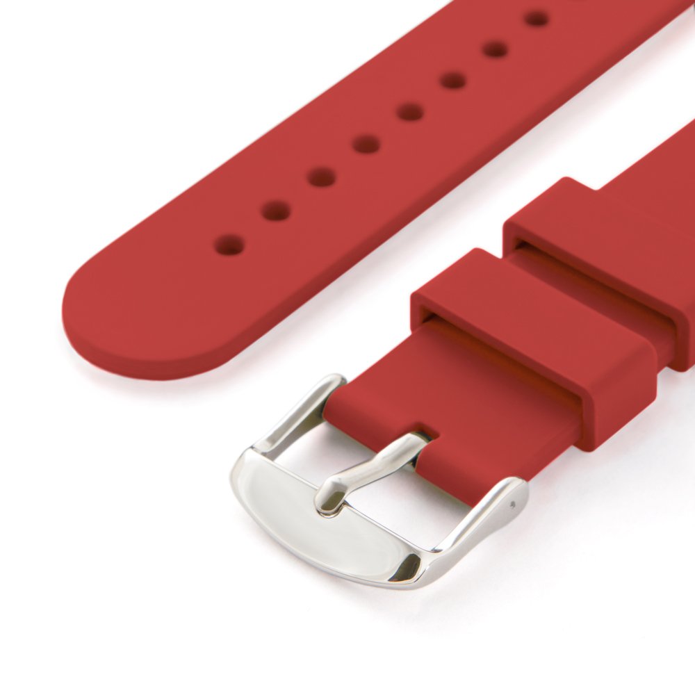 Archer Watch Straps - Silicone Quick Release Soft Rubber Replacement Watch Bands (Venetian Red, 22mm)