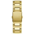GUESS Men's 42mm Watch - Gold Tone Strap Black Dial Gold Tone Case