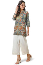 Soch Womens Multicolour Vicose Muslin Abstract Print Tunic With Beads