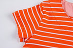 Youlebao Girls Cotton Long Sleeve Casual Cartoon Appliques Striped Jersey Dresses (6T, Orange Horse)