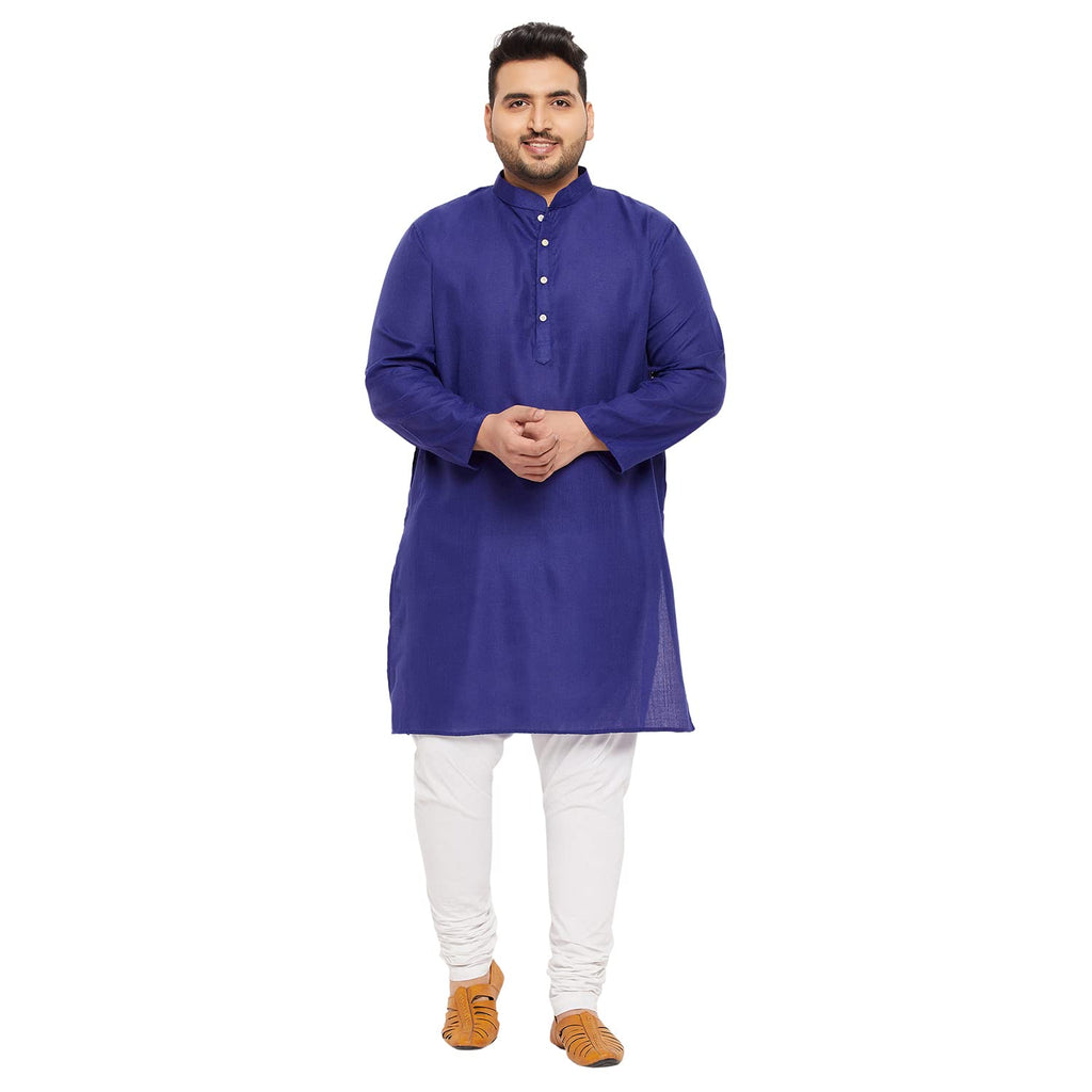 Bigbanana Plus Size Men'S Regular Fit Kurta (Ullas-Royal Blue,Royal Blue,6Xl)