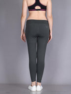 Lyra WomenS Polyester Activewear Sports Ankle Length Tights Grey