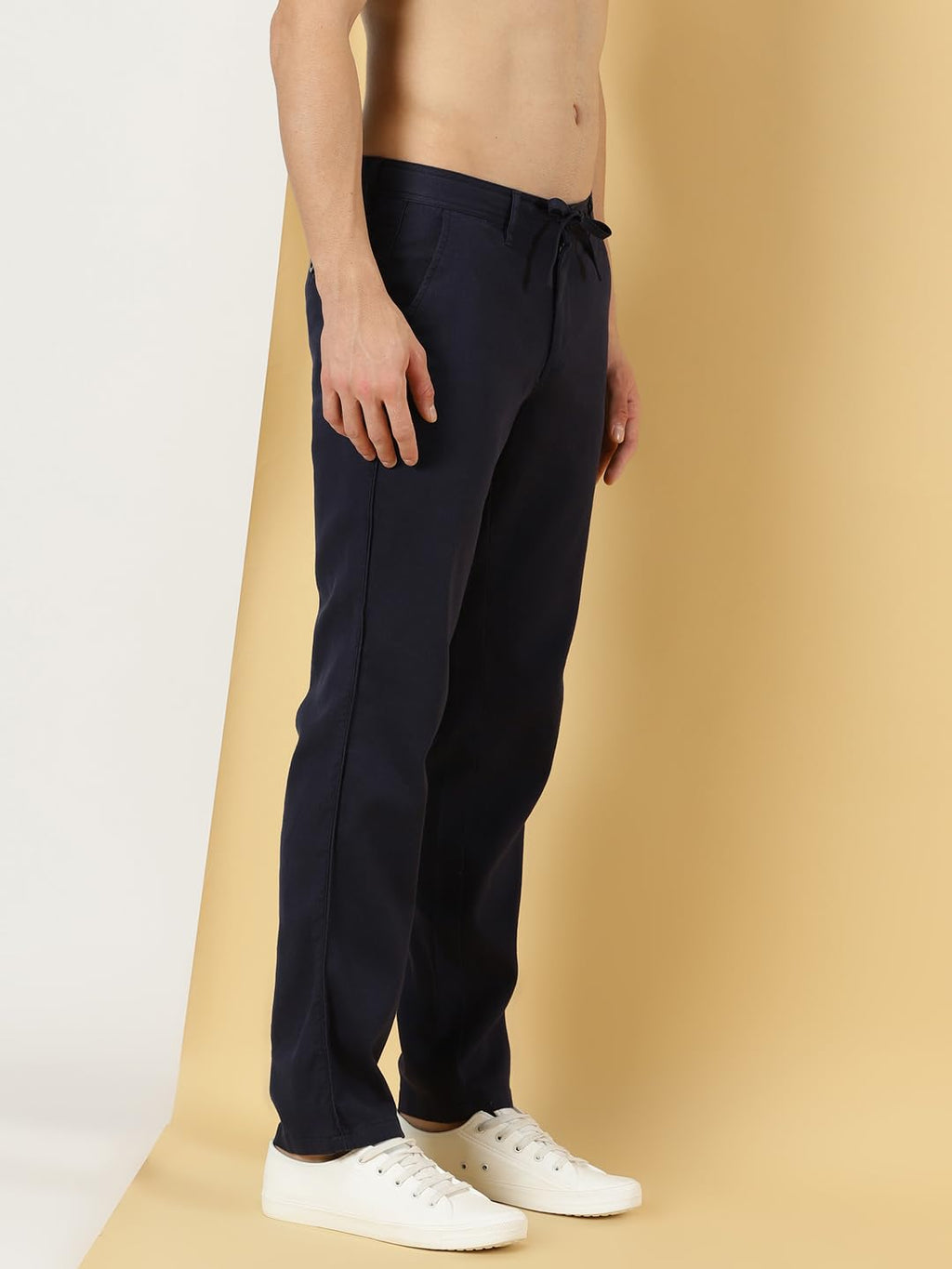 Thomas Scott Mens Regular Casual Pants (TSB018_Navy