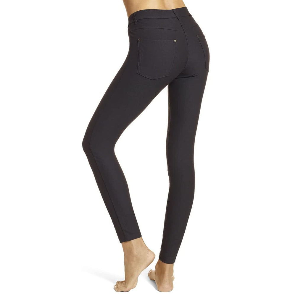 Hue Women's Essential Denim Skimmer Leggings, Black, Large