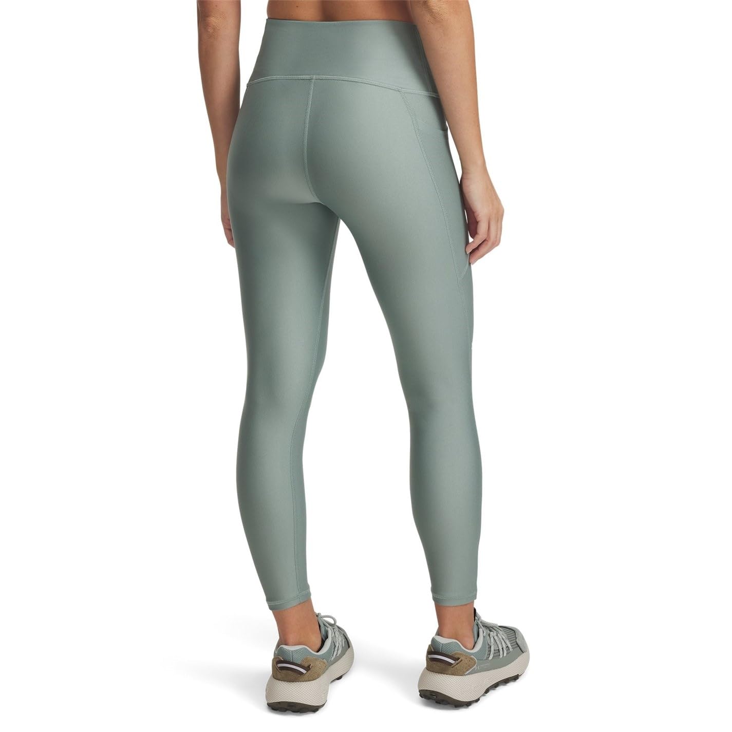 Under Armour Womens HeatGear Armour High Waisted Ankle No-Slip Leggings, (349) Silica Green / / White, XX-Large