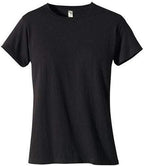 Ladies 44 oz 100% Organic cotton classic Short-Sleeve T-Shirt - BLAcK - S(D0102H7ZQ1T)