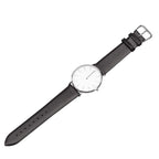 EACHE 18mm Leather Watch Bands Black Classical Ultrathin Leather Watch Straps for Women Men Black Color with Silver Buckle