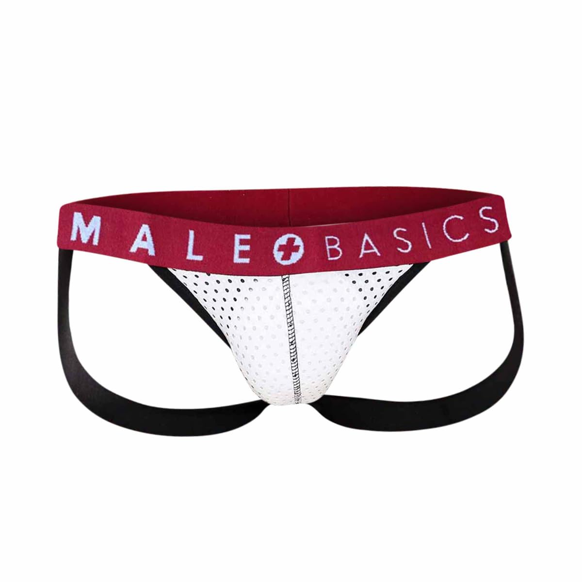 MALEBASICS Spot Jockstrap -White-