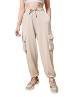 Bewakoof Women Mid Rise Air 1.0 Solid Oversized Joggers_585686_Pink_M