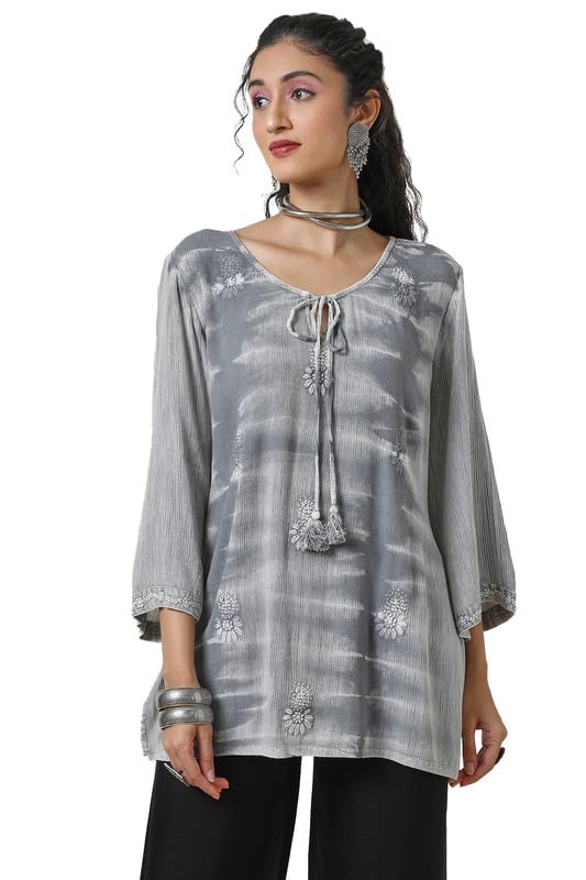 Soch Women Rayon Thread Work T-Shirt