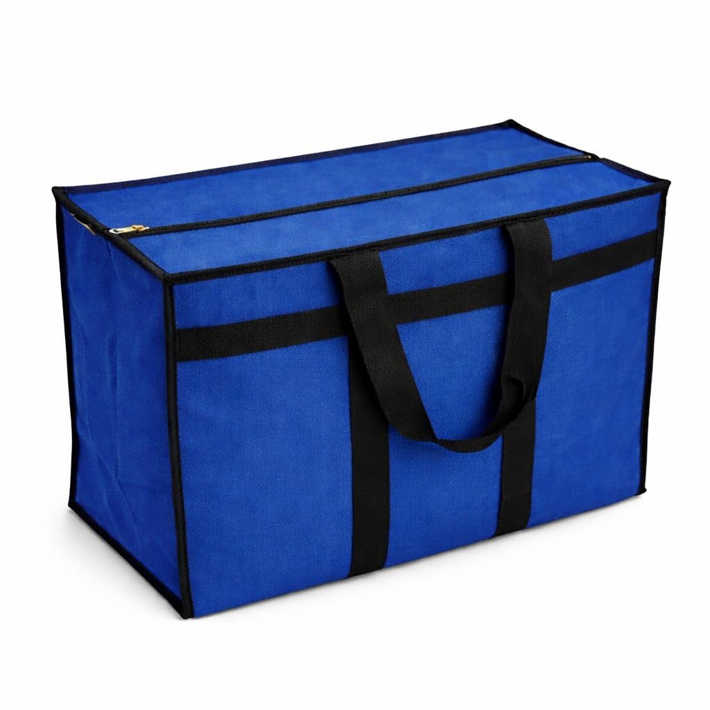 Grocery Storage Bag | 45 L Fabric Storage Bag With Zipper | Waterproof Foldable Storage Bagc45 Liter Capacity: MediumSize Ideal 45