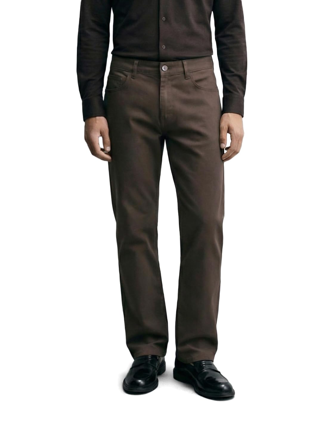 The Indian Garage Co Mens Mid-Rise Stretchable Regular Fit Chinos