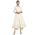 Fabindia Women Cotton Long Kurta Natural_M