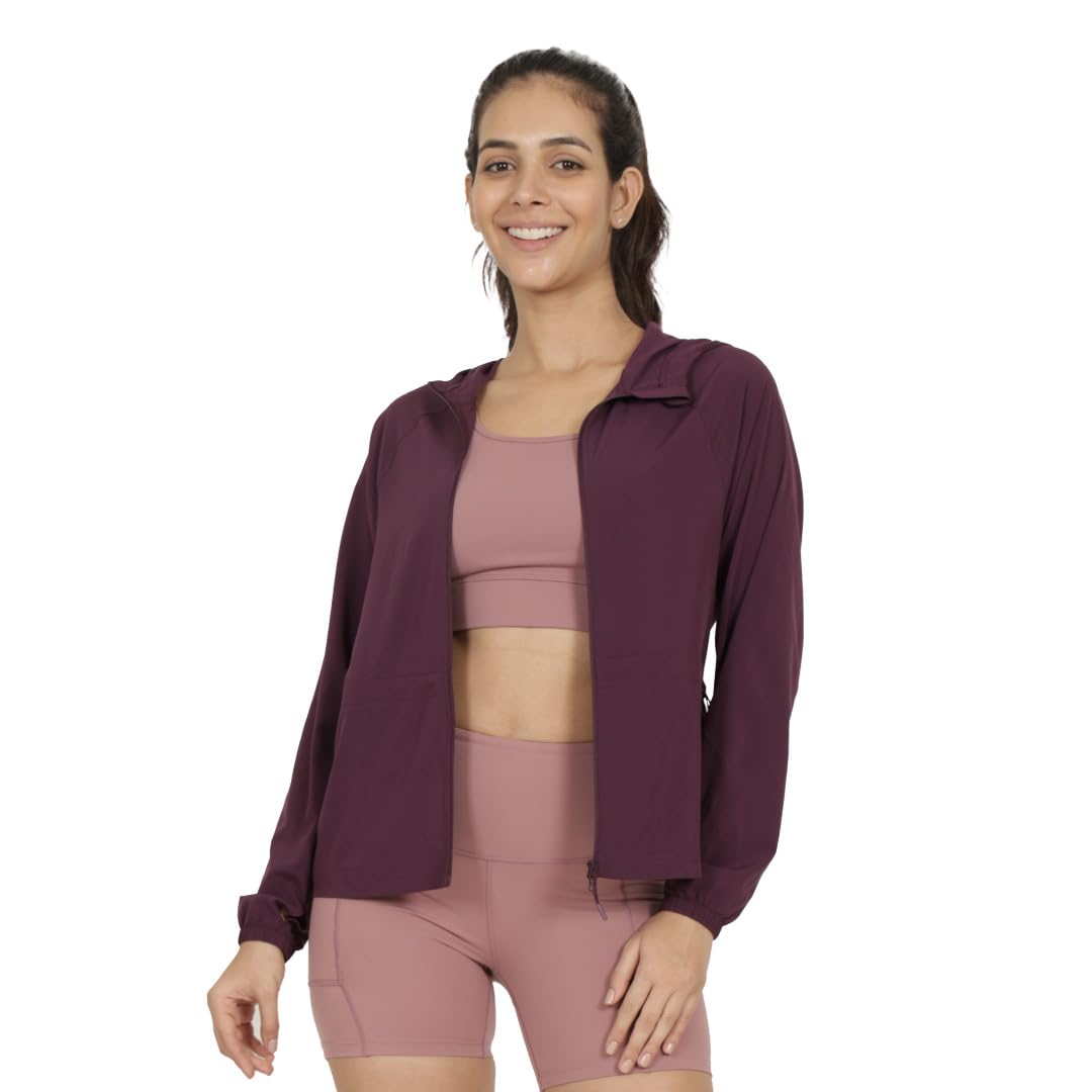 BlissClub AerLight Packable Jacket | Lightweight jacket | Hooded jacket | Relaxed fit | Full sleeves