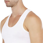 Rupa Mens Solid Regular Fit Vest (Jon_PO5_White