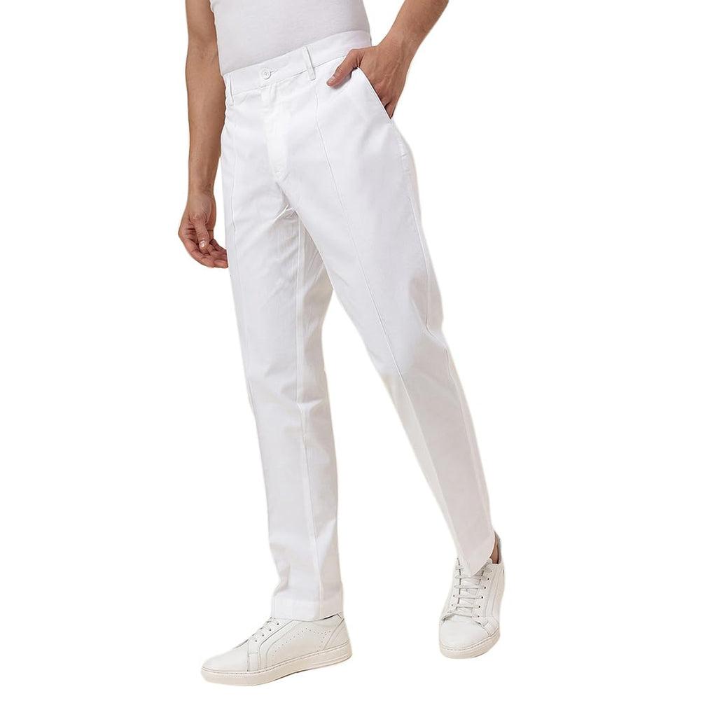 Fabindia MenS Slim Pants (1028303White_White