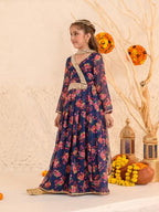 Pspeaches Girls Printed Ready To Wear Lehenga Blouse With Dupatta