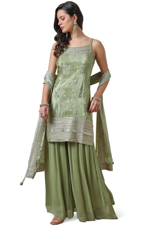 Soch Women Georgette Unstitched Salwar Suit Set