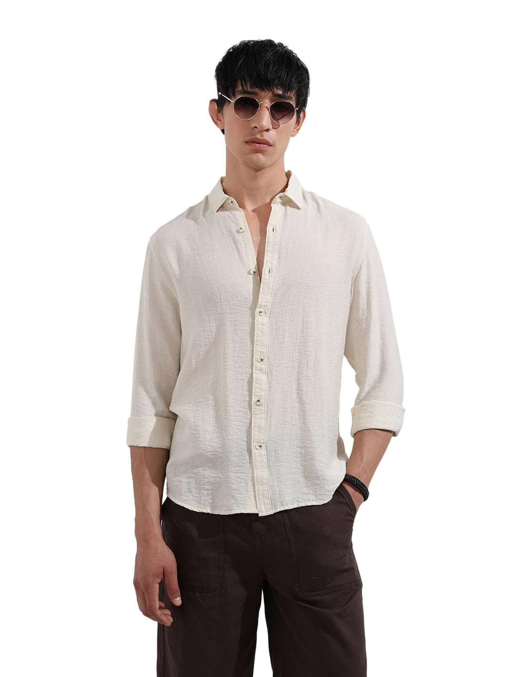 The Indian Garage Co Mens Regular Fit Solid Sweater