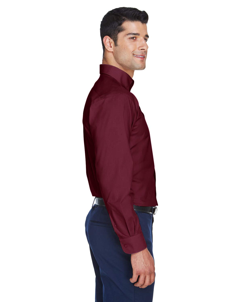 Mens crown Woven collectionSolid Broadcloth - WHITE - 5XL(D0102H76Z82)