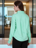 OOMPH! Formal Shirts for Women, Green
