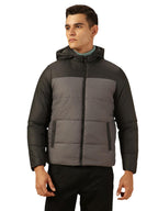 Dennis Lingo Men Regular Fit Ployseter Colorblock Full Sleeves Hooded Padded Jackets