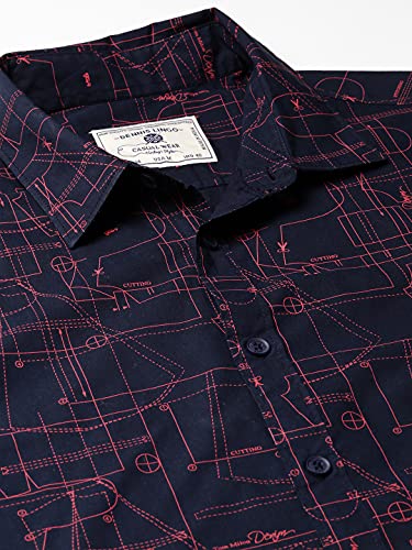 Dennis Lingo MenS Cotton Printed Slim Fit Casual Shirt