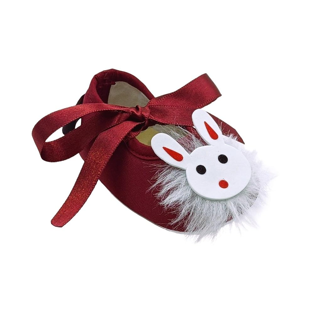 Rsmart, Cute Baby Girl & Boy Shoes With Bunny Design Maroon 18-24