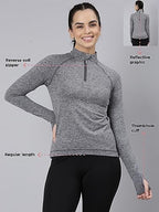 Enamor Womens Solid Slim Fit T-Shirt