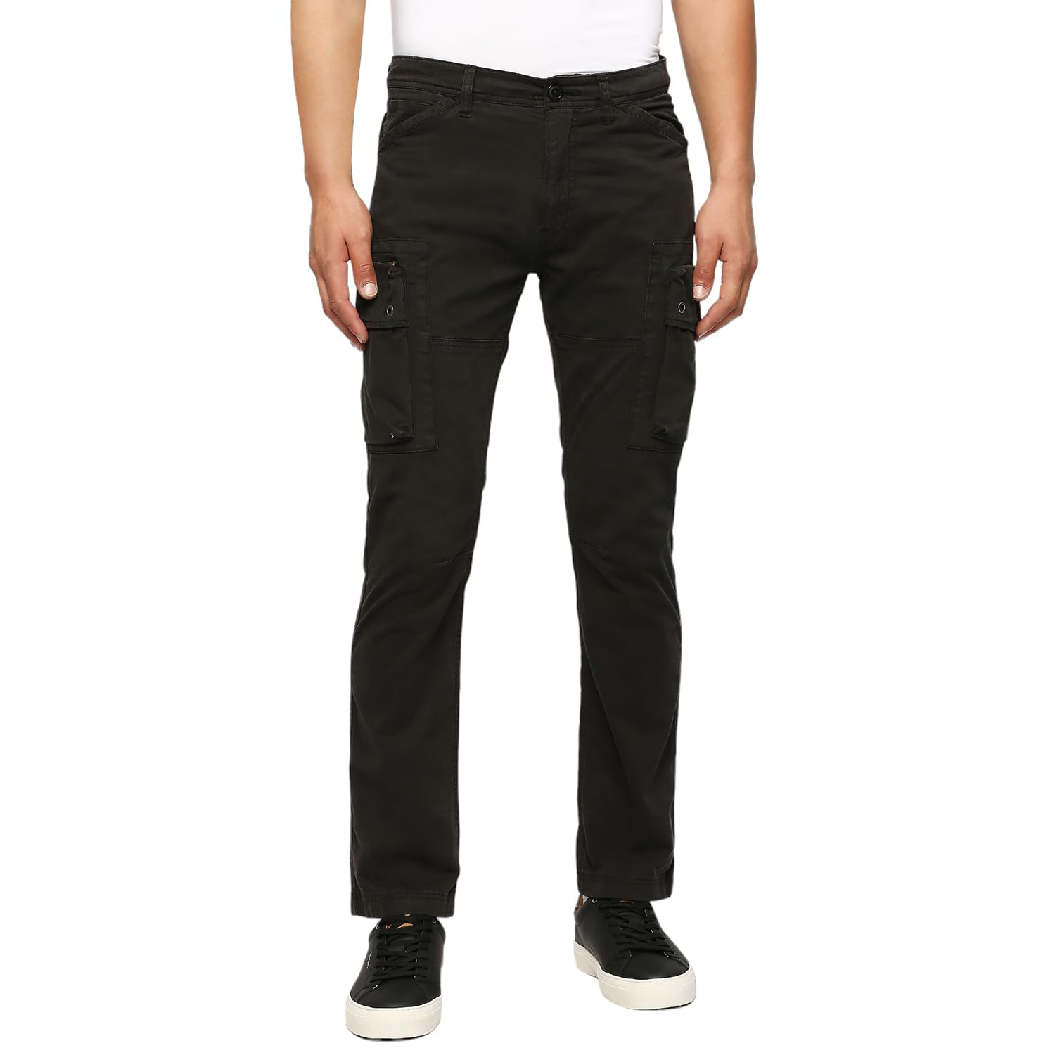 Pepe Jeans MenS Straight Casual Pants (Pm211675_Black