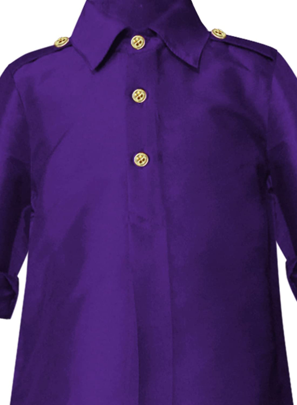 A.T.U.N. (ALL THINGS UBER NICE) Boy's Polyester Solid Full Sleeve Pathani Suit Set | Kurta and Pyjama Set | Ethnic Clothing Set for Festival and Special Occasion | 2 Piece Set