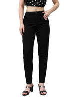 Kotty Women High Rise Cotton Lycra Slim Fit Solid Jeans