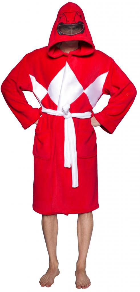 Power Rangers Men's Mighty Morphin Robe, Red, One Size