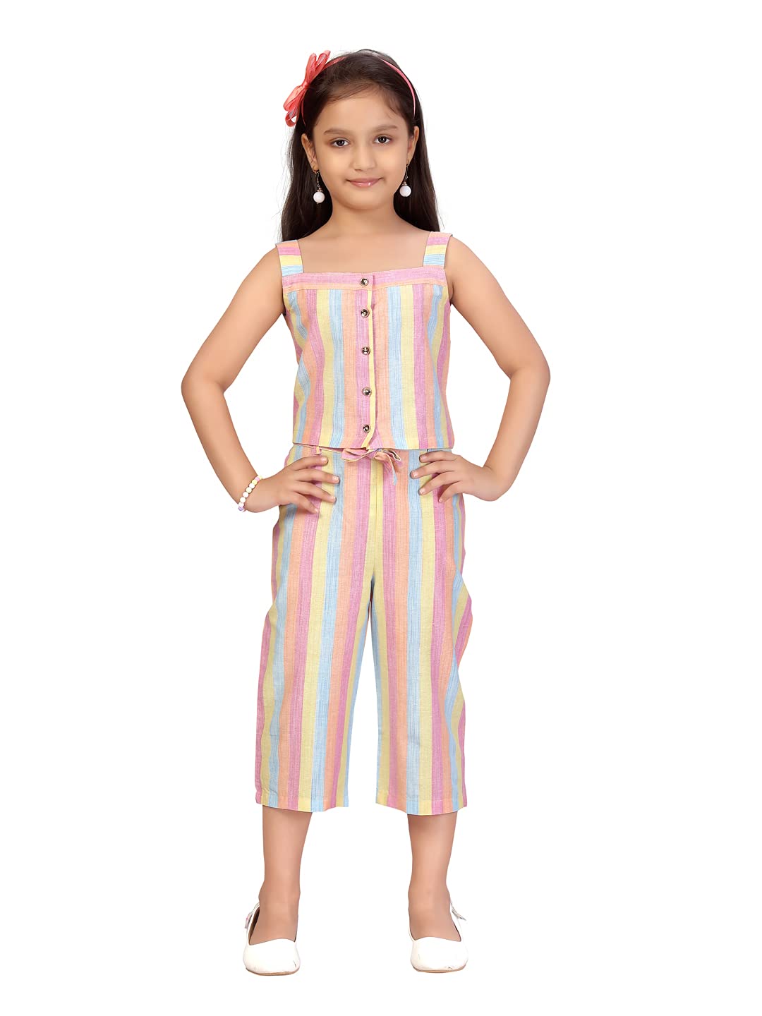 Aarika Girls Cotton Top & Pant - Pink (4 Years - 5 Years)