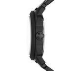 Fossil Men's Machine 49mm Quartz Stainless Steel Three-Hand Watch, Color: Black (Model: FS5971)