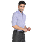 Turtle Men Pure Linen Solid Slim Fit Violet Formal Shirt