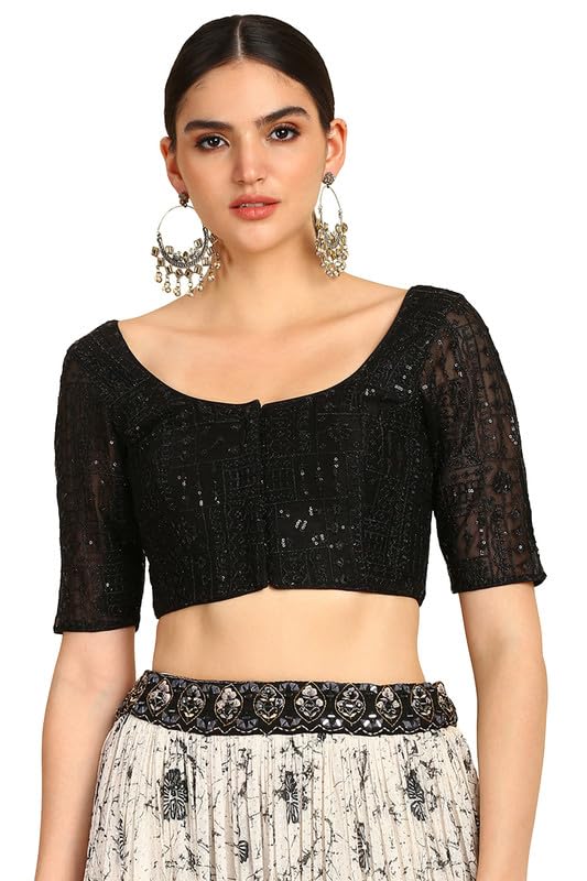 Soch Women Sequinned Embellished Net Padded Blouse