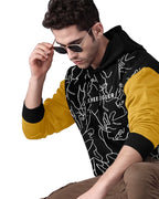 Eyebogler MenS Printed Cotton Blend Hooded Neck Full Sleeves Sweatshirt