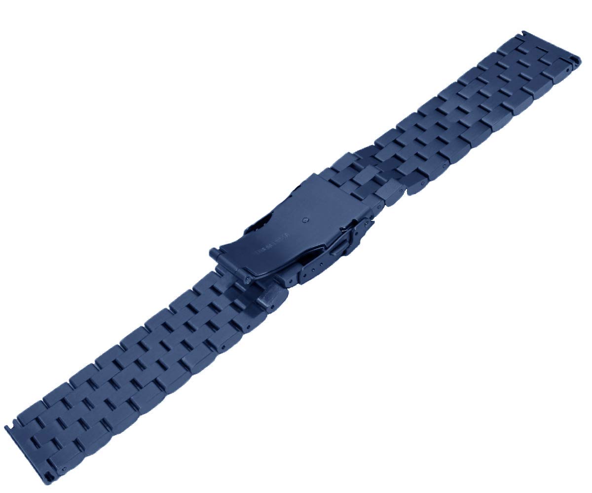 SINAIKE 24mm 22mm 20mm 18mm Metal Watch Band Premium Solid Stainless Steel Watch Bracelet Straps for Men Women Blue/Black/Silver