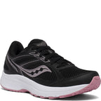Saucony womens Cohesion 14 Road Running Shoe, Black/Pink, 7.5 Wide US